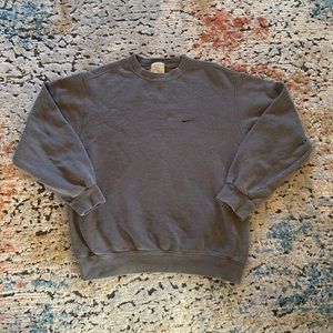 Y2K Nike Dark Grey Crewneck Sweatshirt Size Medium